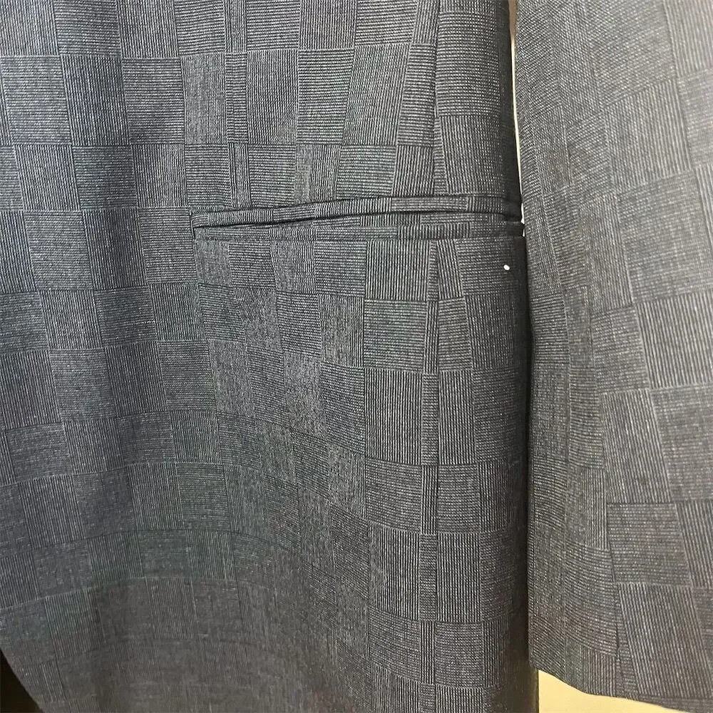 Paul Stuart Wool Gray Men's Check Wool Sport Coat‎ Blazer Size 41/35 Formal Work